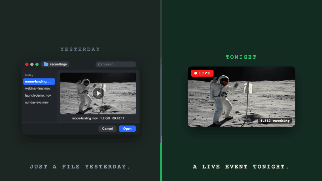 How to Stream Pre-recorded Video as Live
